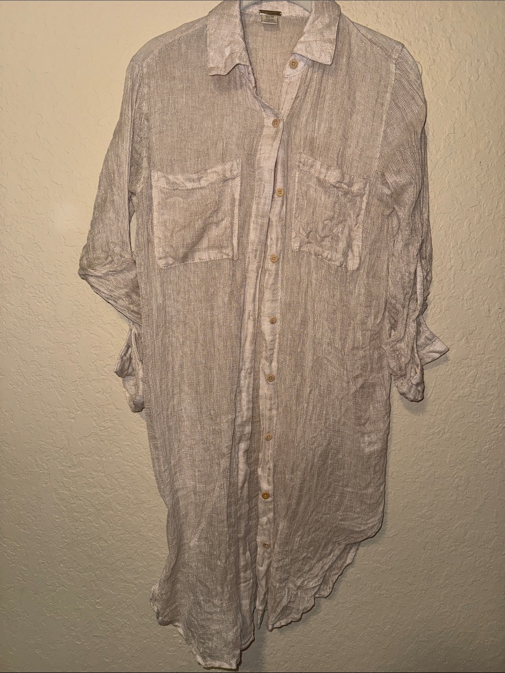 Magaschoni Women's Linen Tunic in Natural Cream
